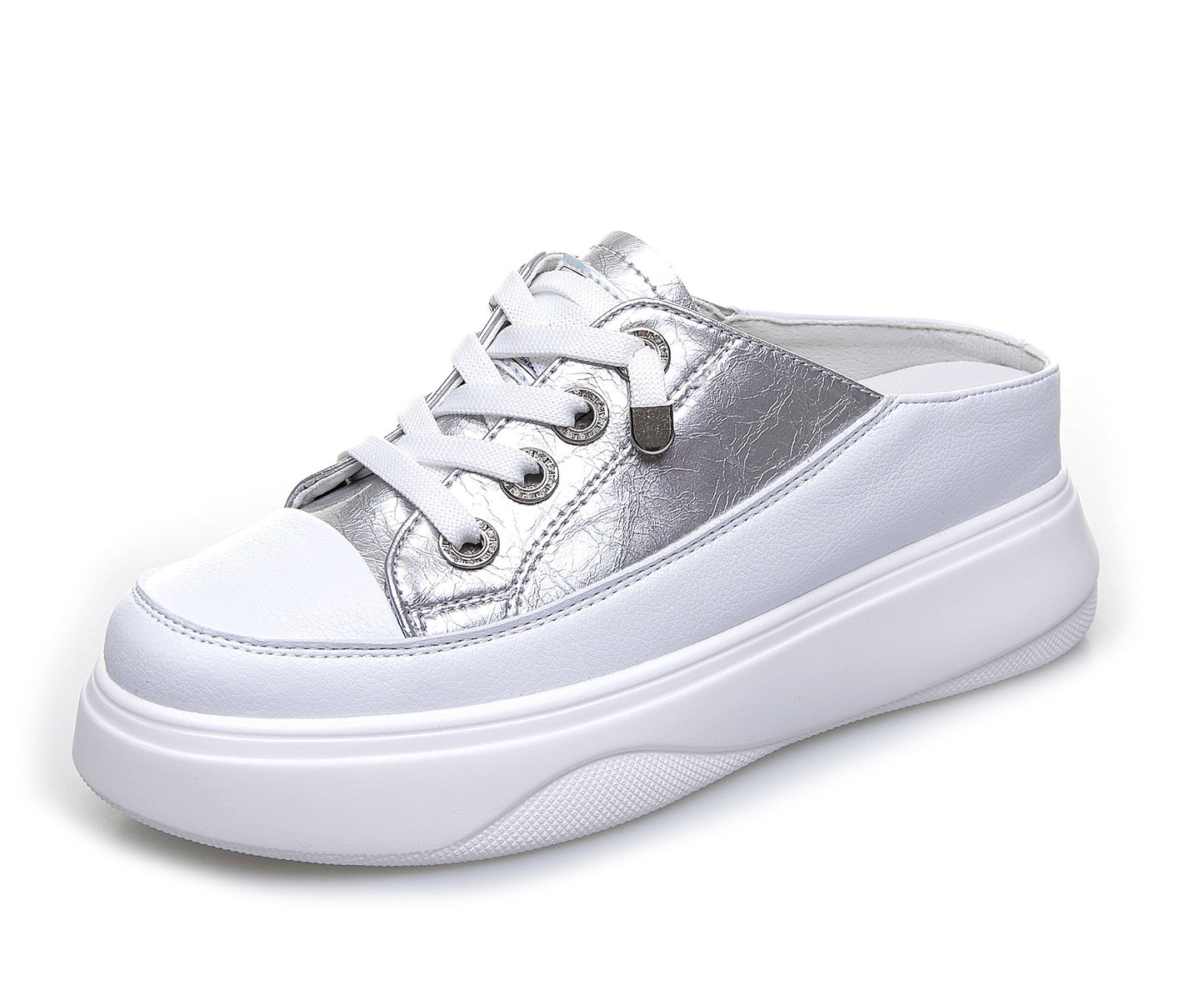 Women's Outer Wear Small Size Lazy Thick Bottom White Women's Casual Shoes