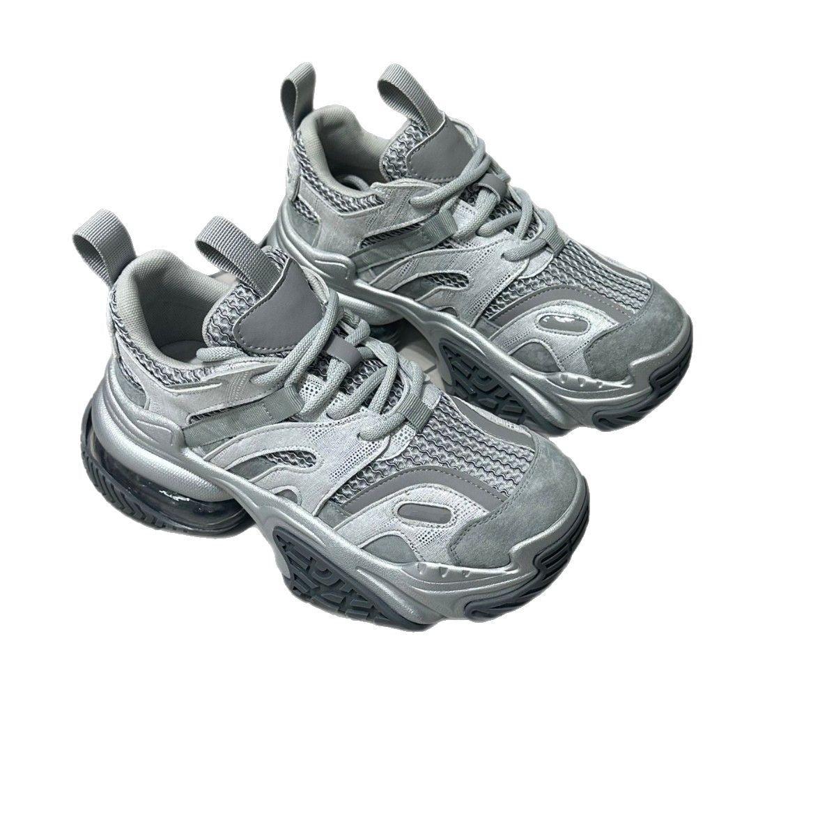 Women's Thick Bottom Daddy Korean Style Round Toe Soft Women's Sports Shoes