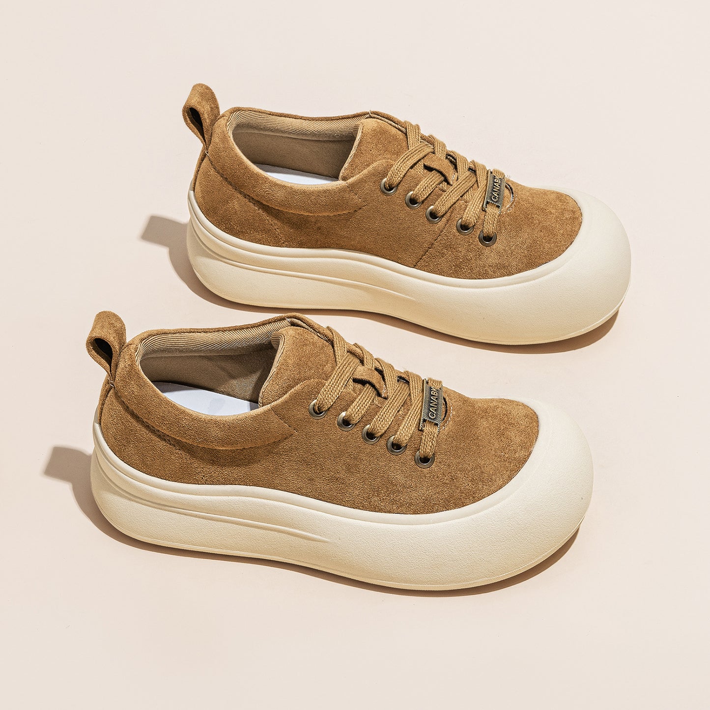 Women's White Autumn Thick Sole Increased Korean Women's Casual Shoes