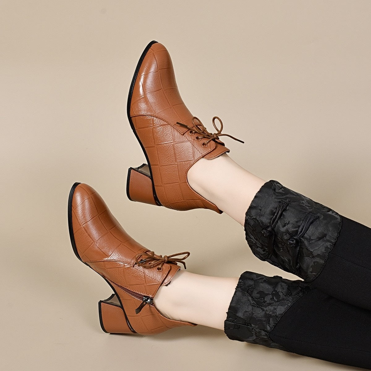 Fashionable Chunky Pointed Comfortable Mom Autumn Heels