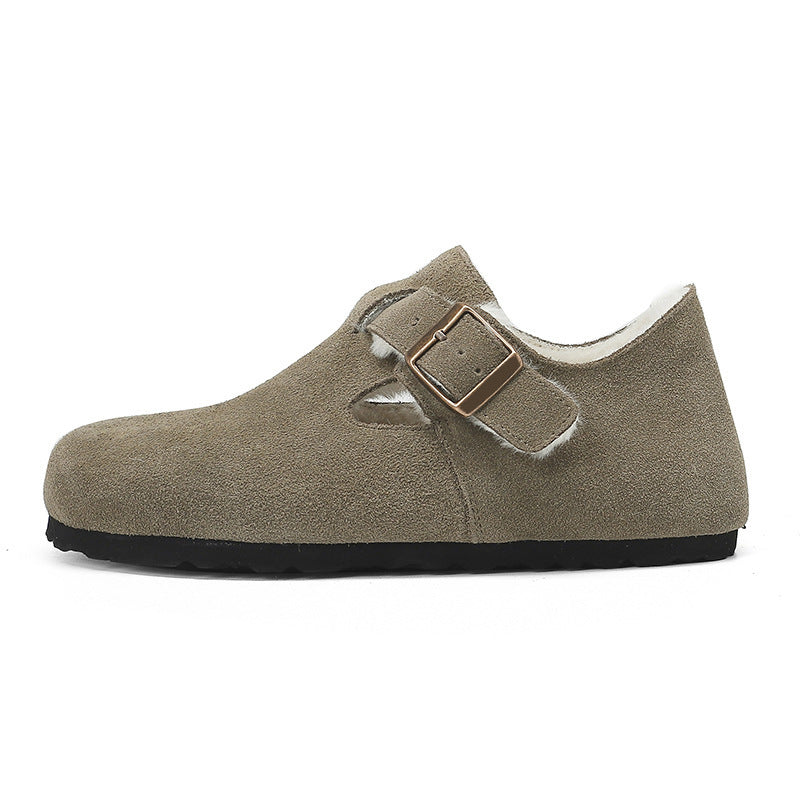 Women's & Men's Cow Suede All-inclusive Cork Platform Height Increasing Women's Casual Shoes