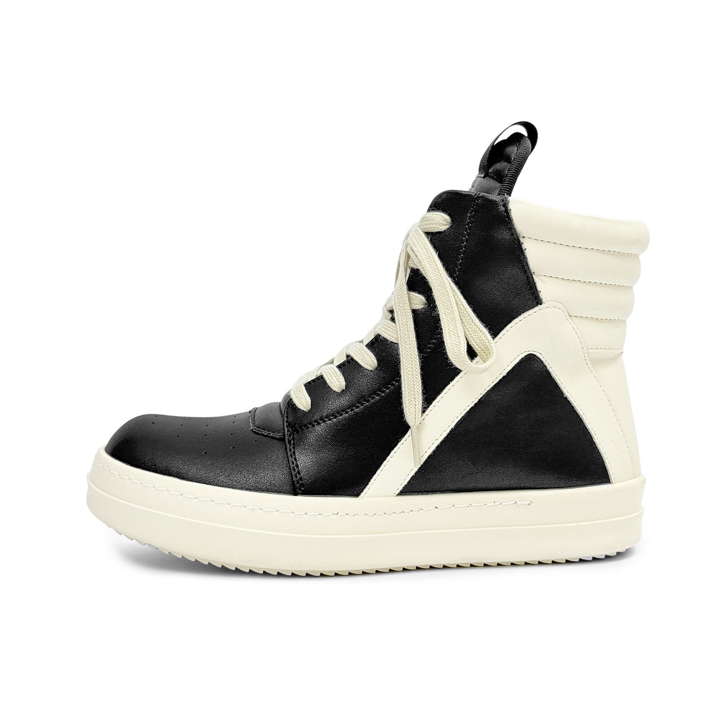 Men's Milk Fragrance Bottom Wind Inverted Triangle Black White High Board Men's Martin Boots