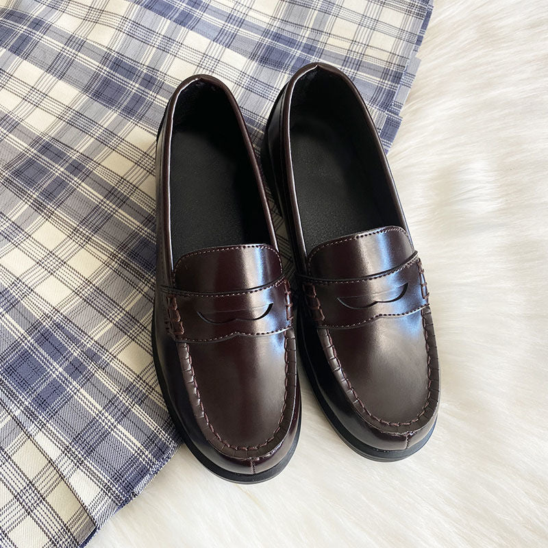 Style Preppy Uniform Middle Female British Women's Fashion Shoes