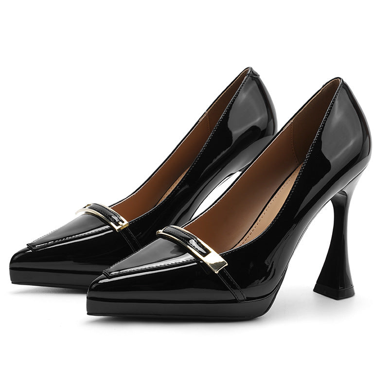 Women's High Autumn Waterproof Platform Not Tired Heels