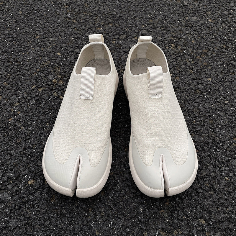 Soft Bottom Split Toe Half Slip-on Breathable Men's Casual Shoes