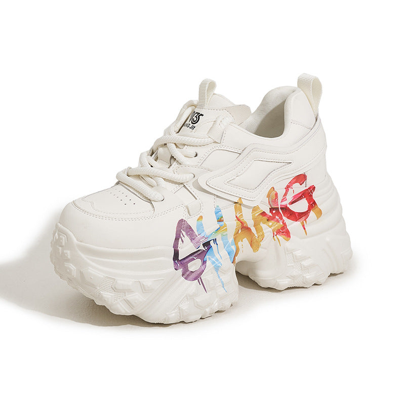 Women's Dad Spring Fashion Iti Platform Versatile Height Increasing Women's Shoes