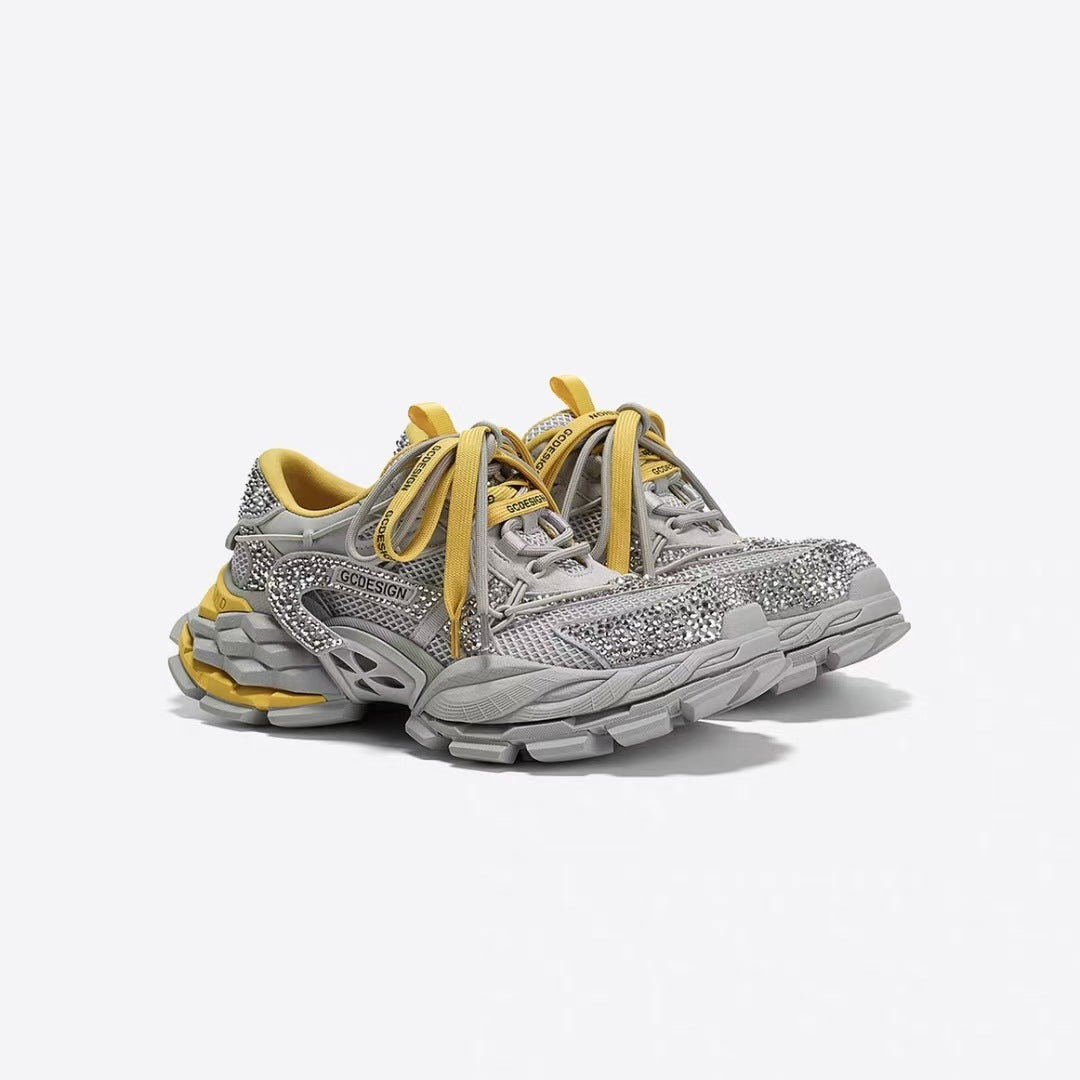 Women's Retro Contrast Color Dad Spring Versatile Platform Women's Sports Shoes
