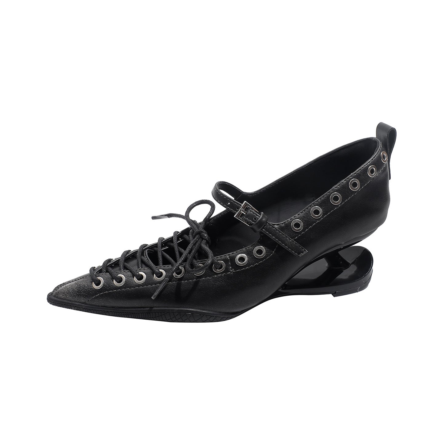 Women's Design Retro Style Pointed Rivets Strap Mary Jane Suspension Sexy Women's Fashion Shoes