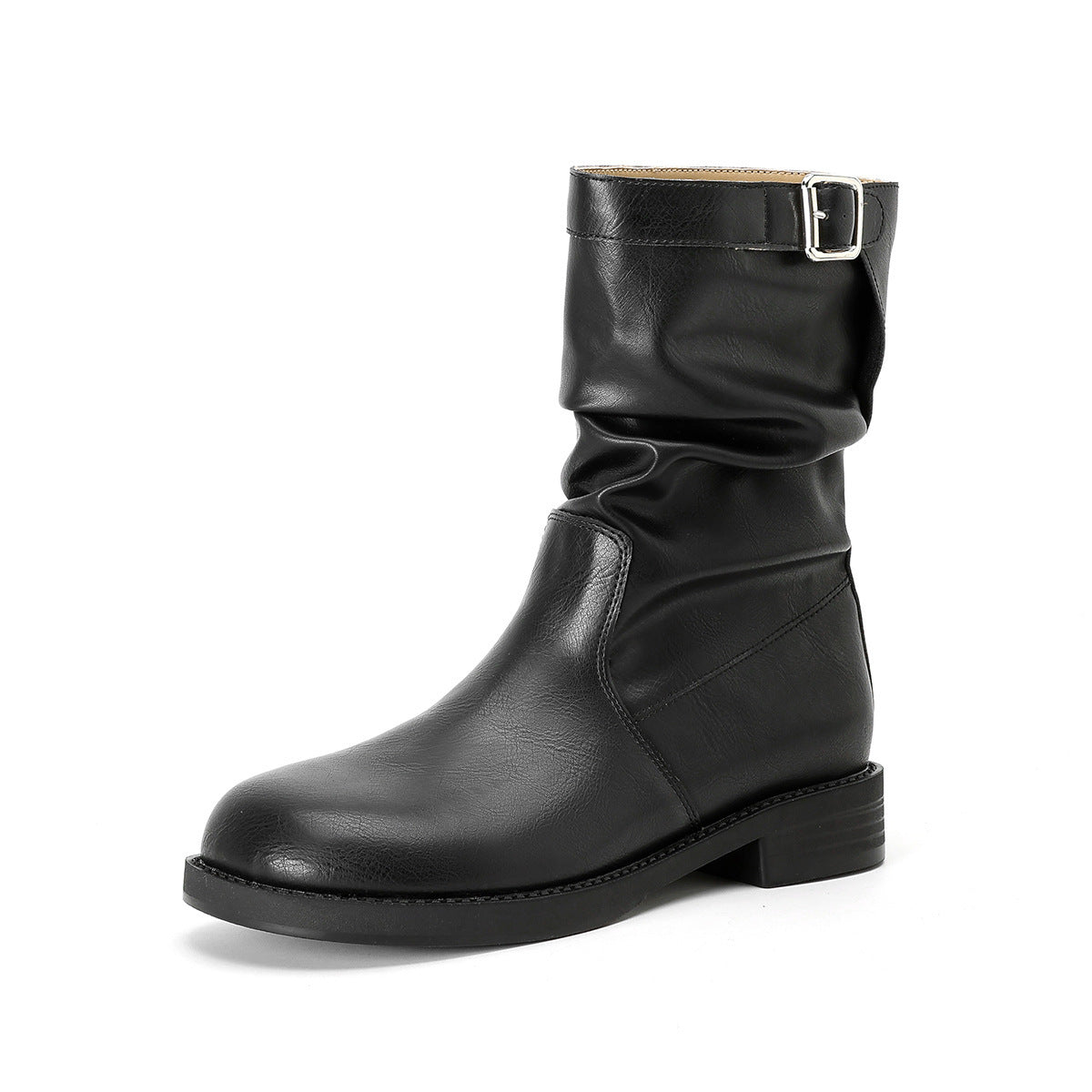 Women's Retro British Style Martin Dress Fashionable Elegant Sleeve Women's Leather Boots