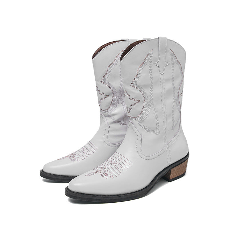 Men's Luxury Four Countries Trendy Pattern Martin Men's Leather Boots
