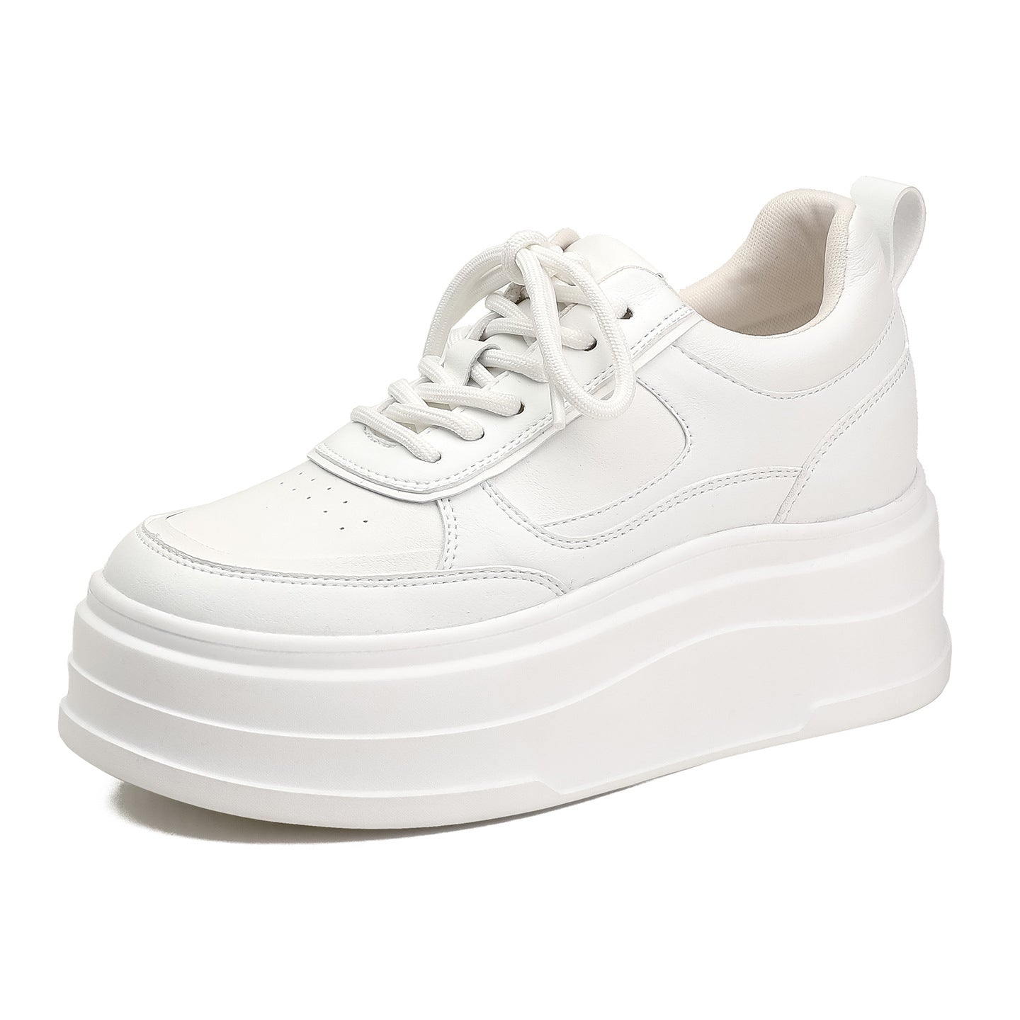 Women's Style Muffin Platform White Small Lightweight Women's Casual Shoes