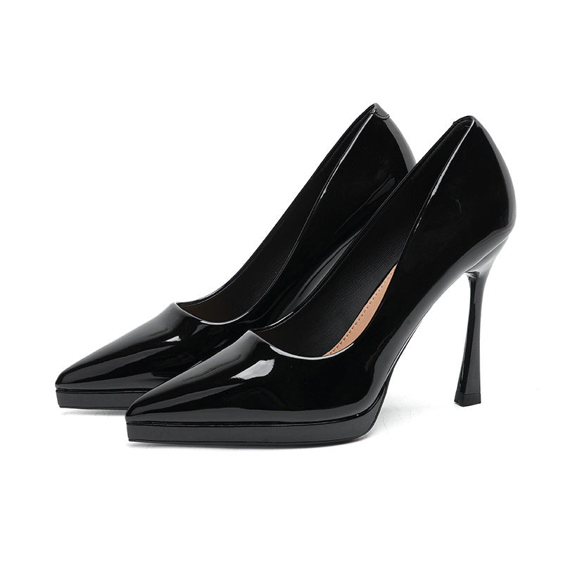Women's Solid Color Patent Sexy Super High Platform Women's Fashion Shoes