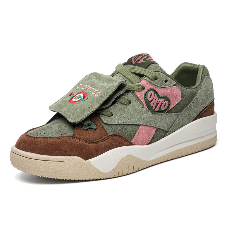 Women's & Men's Mandarin Ducks Niche Platform Retro Easy Matching Leisure National Fashion Men's Sports Shoes