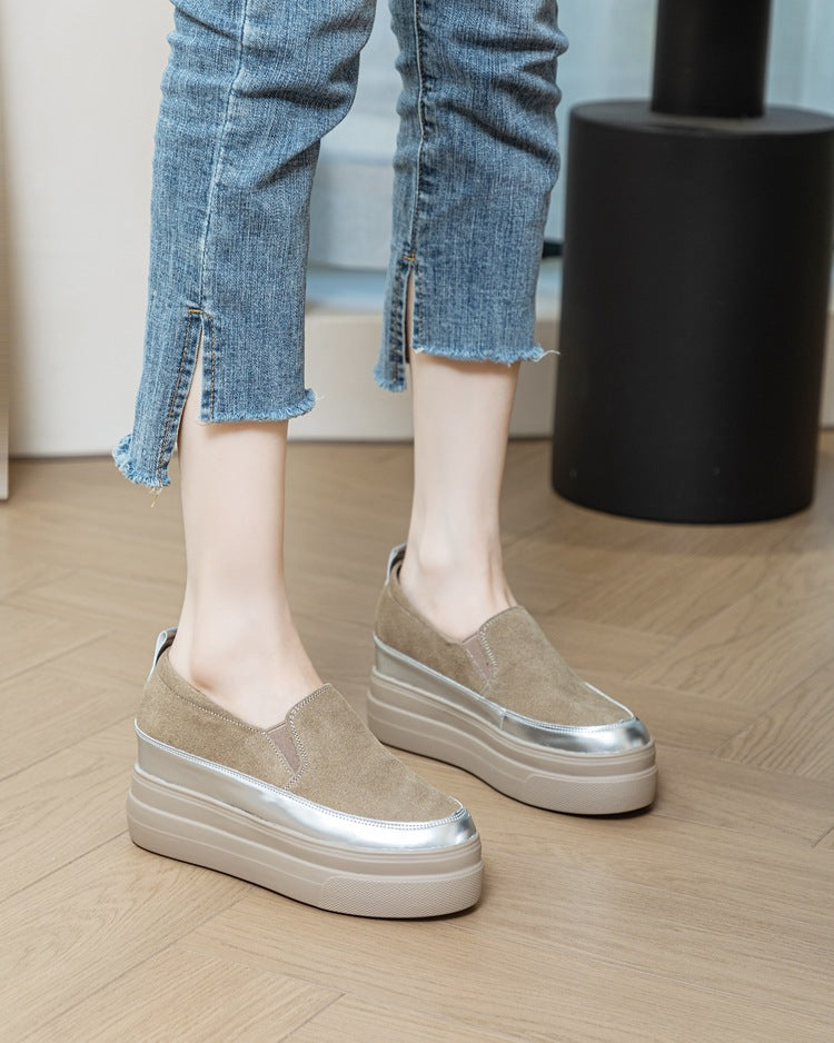 Women's Height Increasing Insole Project Small Autumn Versatile Leisure Platform Loafers