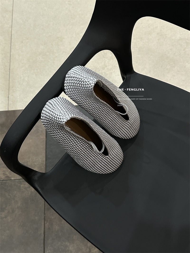 Style Autumn Fashionable Hand-woven Low-cut Flat Women's Fashion Shoes