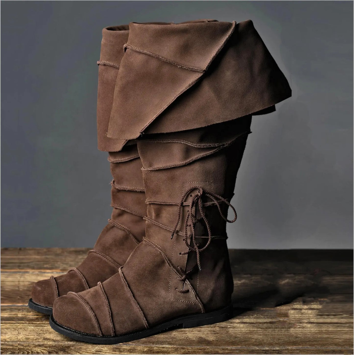 Men's Retro Medieval Renaissance Low Large Size Boots