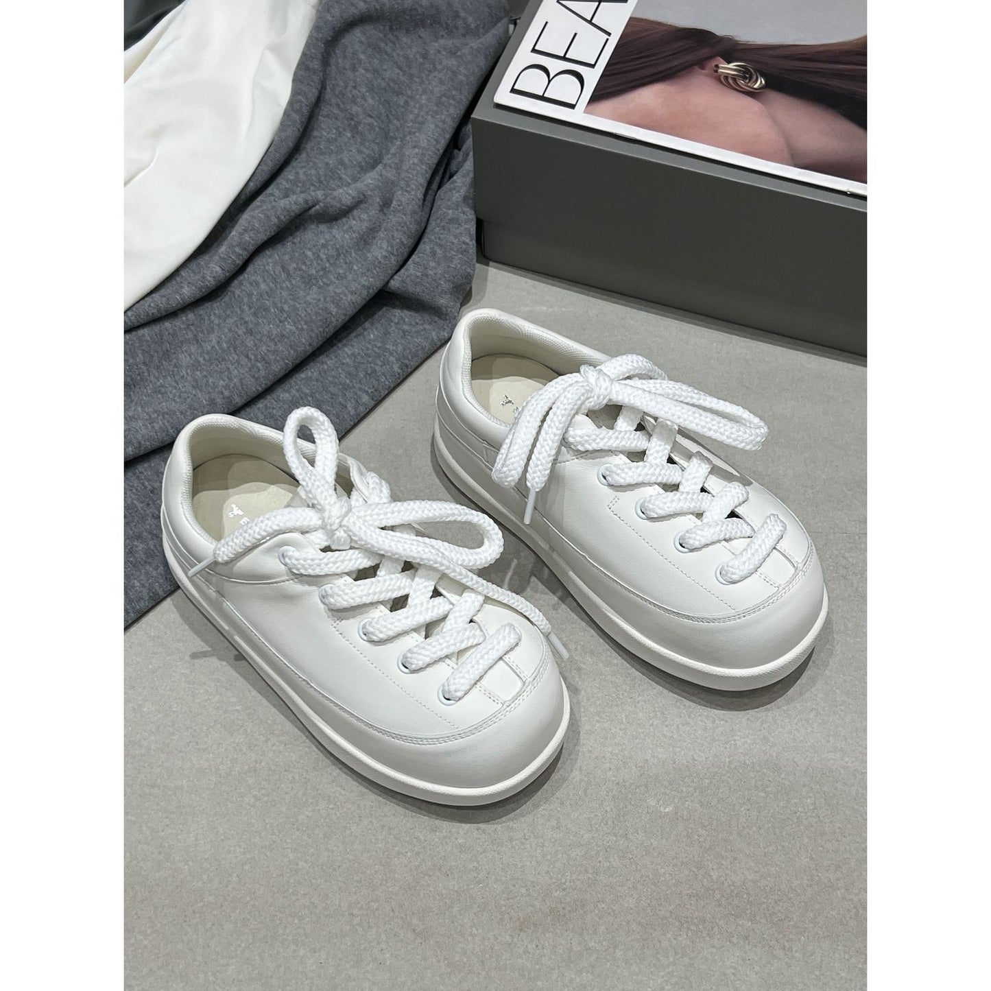 Women's Pang Ding Genuine Bread Spring Leisure Platform Sports Casual Shoes
