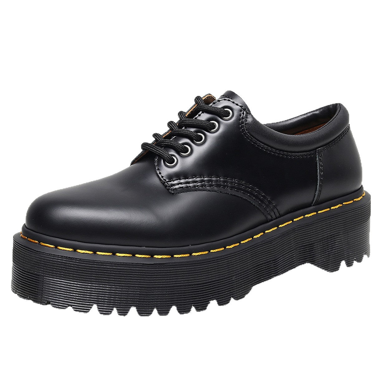 Women's Thick-soled Low-cut Genuine British Round Head Leisure Men's Martin Boots