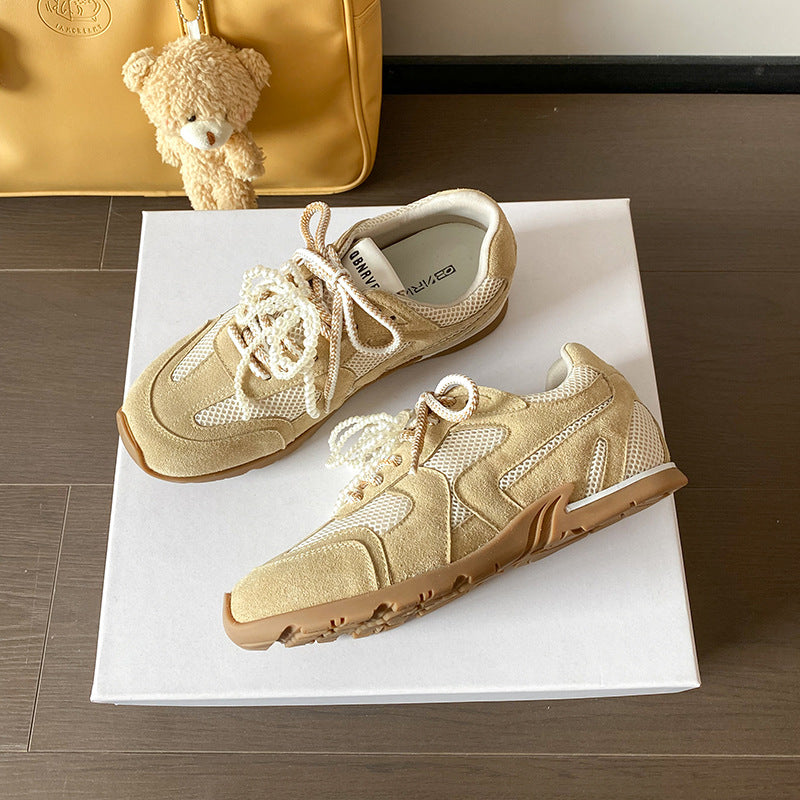 Women's Mom Height Increasing Insole Pearl Ballet Style Training Genuine Large Women's Sports Shoes