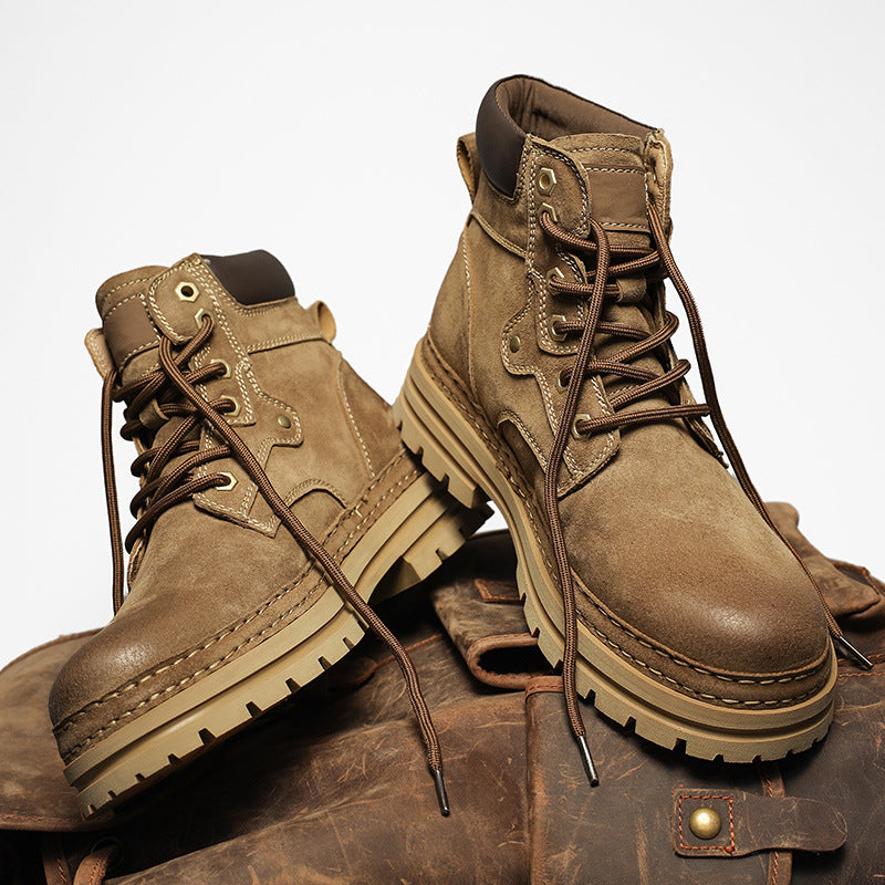 Men's Top Worker Outdoor Fleece-lined Warm Short Boots