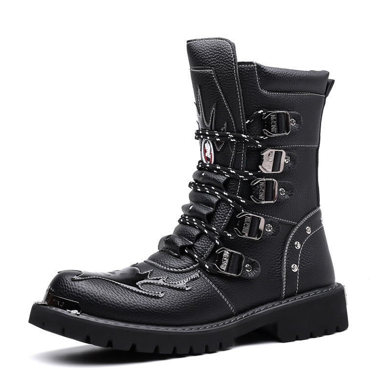 Men's British Motorcycle American Large Size Men's Martin Boots