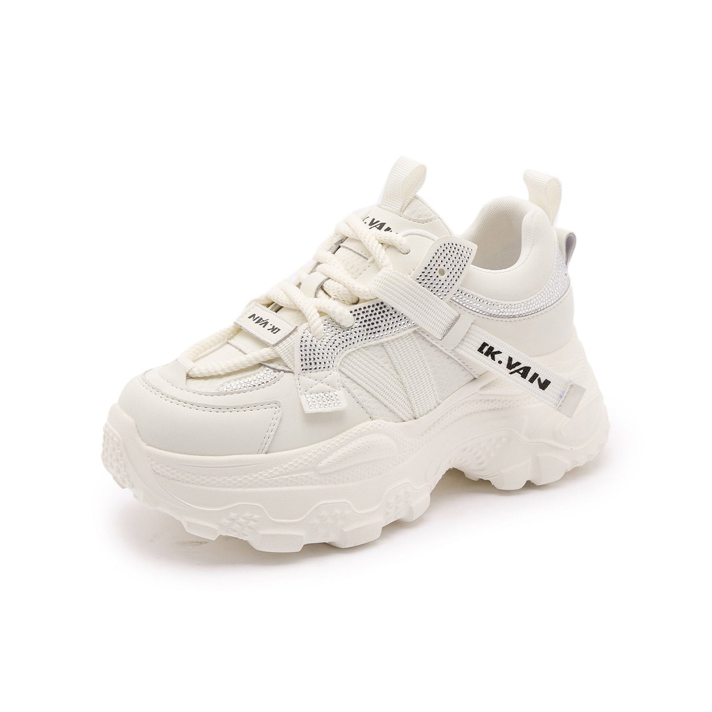 Women's Spring Rhinestone Platform Dad Height Increasing Small Women's Casual Shoes