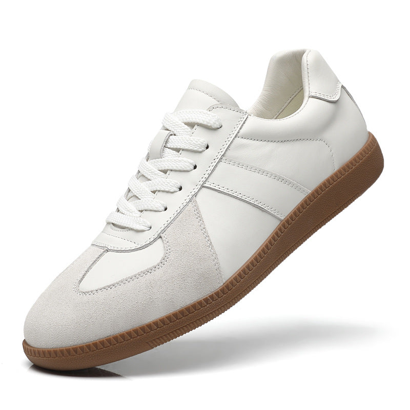 Men's Layer Cowhide German Training Low Top Board Trendy Sneakers