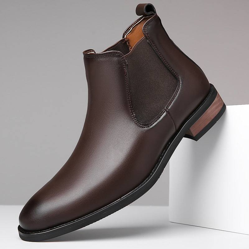 Men's Black British Chelsea Simple Advanced Sense Men's Martin Boots