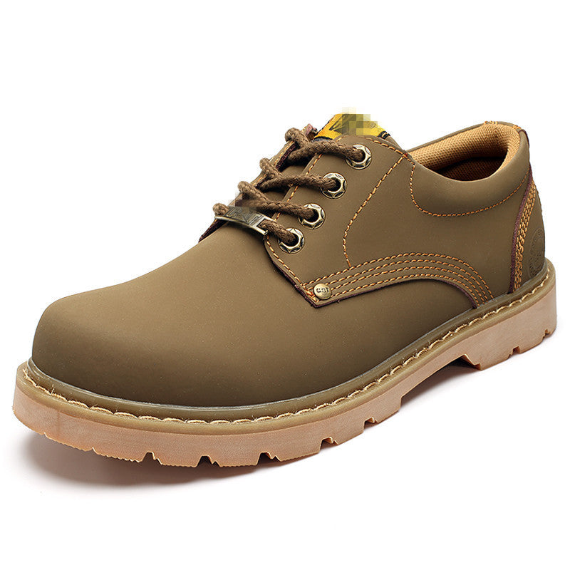 Women's & Men's Big Head Round Toe Flat Rhubarb Boots