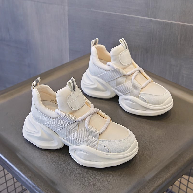 Women's Spring Genuine Elevator Versatile Platform Niche With Women's Sports Shoes