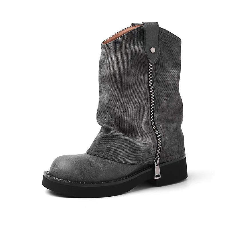 Insole Middle Pantyhose Female Niche Hot Desert Grassland Pile Style Boots
