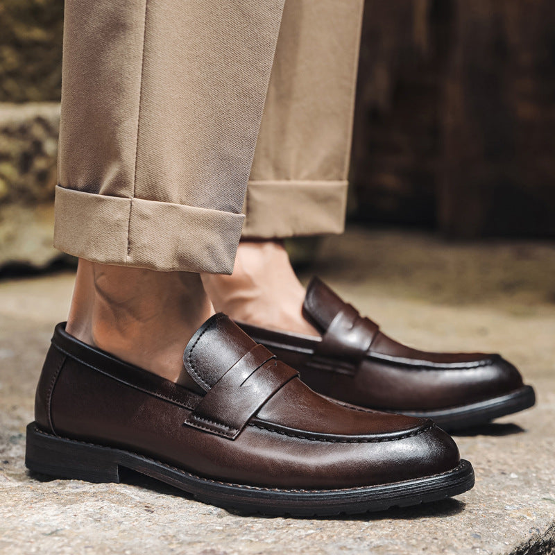 Men's Summer Retro Tassel Fashion Slip-on Pointed Small Men's Shoes