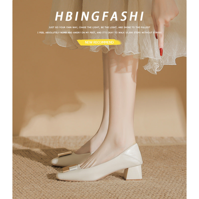 Women's Genuine Design Temperament Wild Commuting Low-cut Women's Fashion Shoes