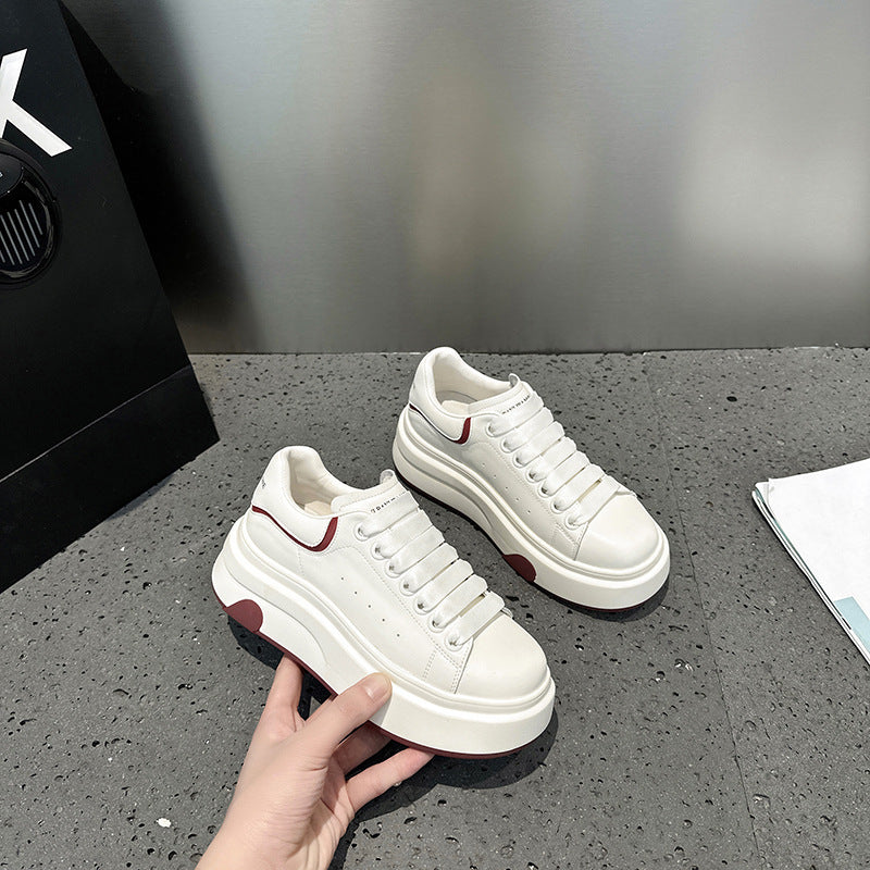 Women's Mcqueen White Spring Thick Bottom Breathable Sports Women's Casual Shoes