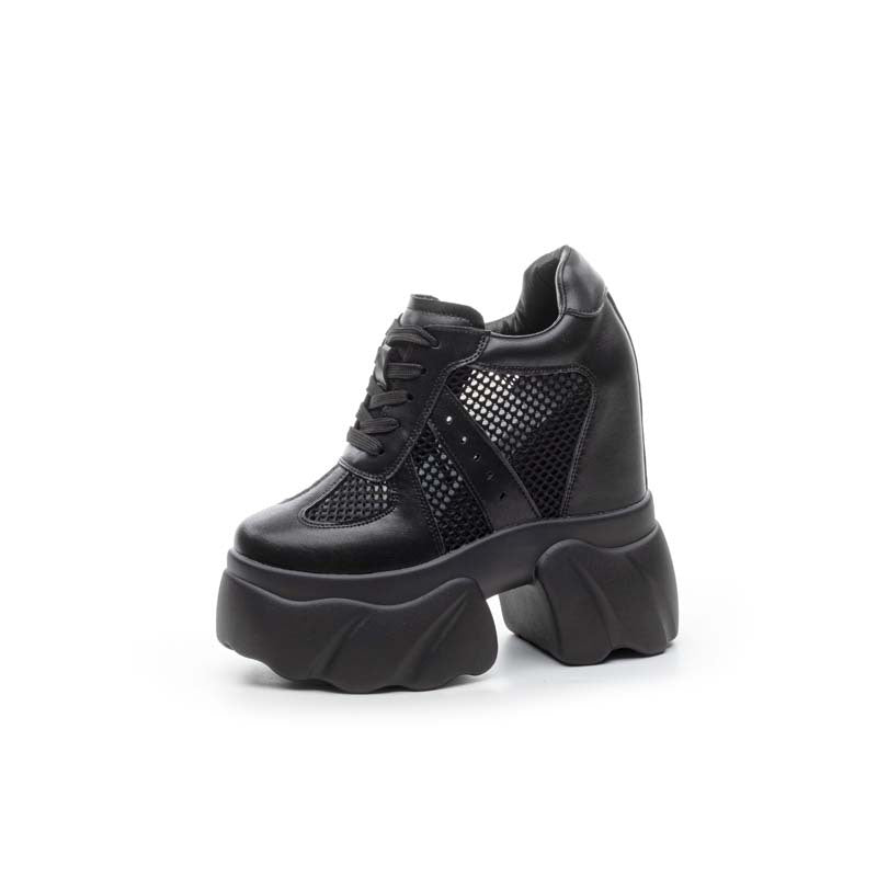 Women's Platform Korean Style Versatile White Breathable Slimming Women's Casual Shoes
