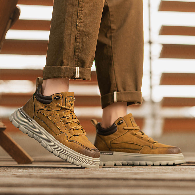 Men's Winter Retro Board Lightweight Platform Spring Boots