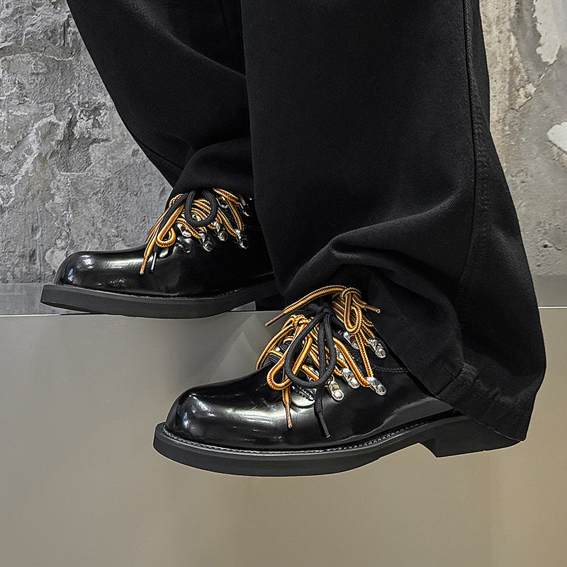 Women's & Men's Mountaineering Platform Derby British Style Fashion Leather Shoes