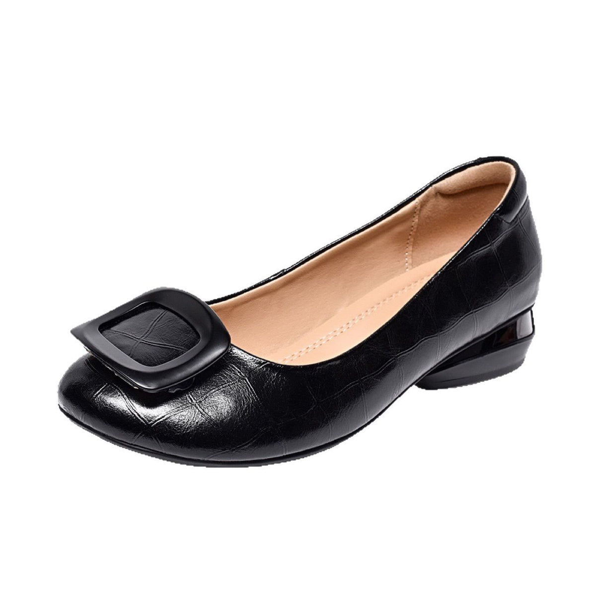 Women's Spring Soft Flat Pumps Bottom Not Tired Feet Chunky Women's Shoes