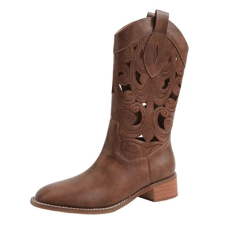 Women's Cowboy Summer Middle Vintage Knight V Boots
