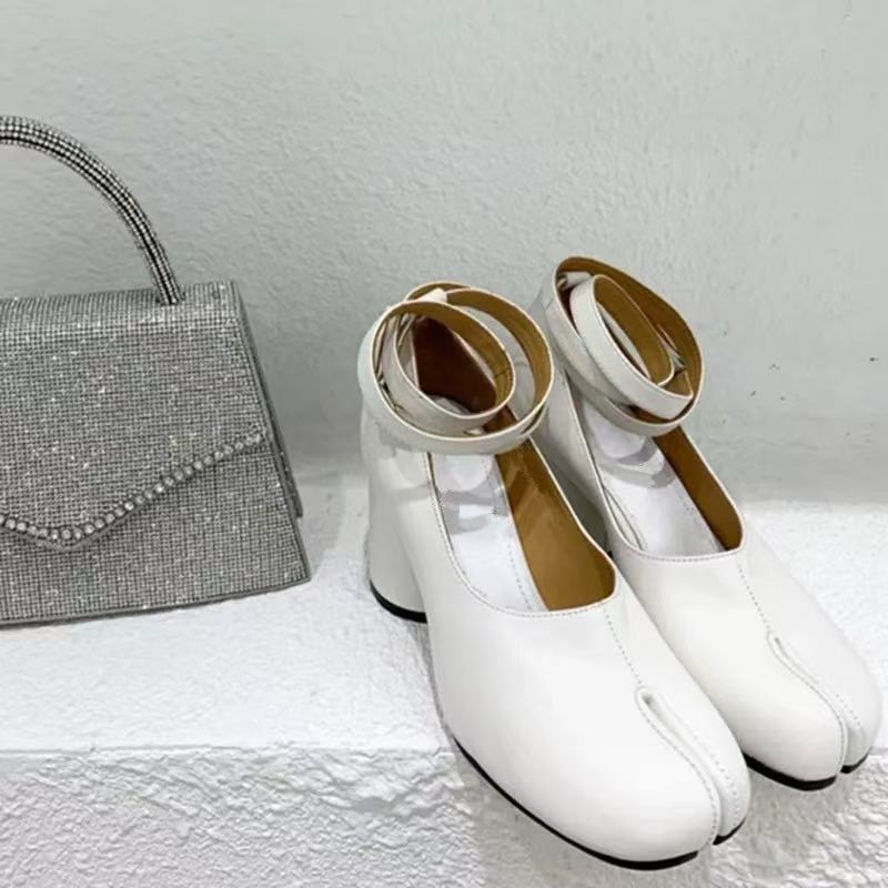 Women's Retro Mary Jane Chunky High Leather Shoes