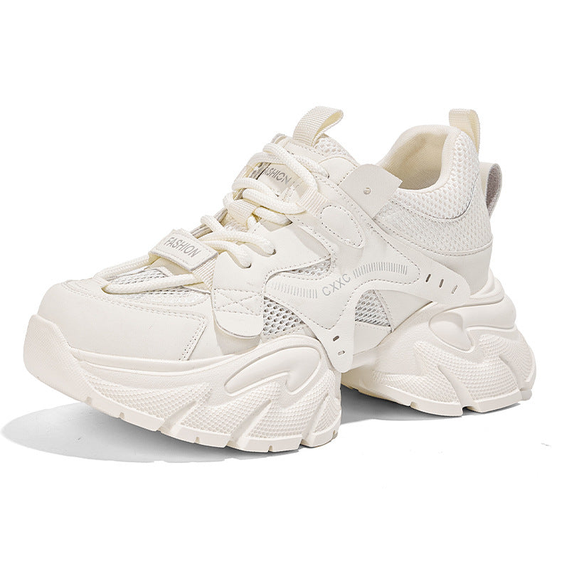 Women's Dad Mesh Breathable Thick Bottom Small Single Soft Sneakers