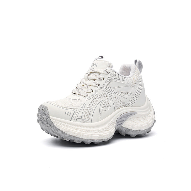 Women's Height Increasing Insole Dad Spring Thick Sole Versatile Sneakers