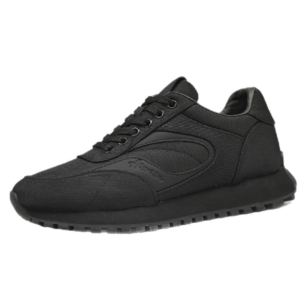 Men's Summer Black Breathable Cloth Fashion Platform Casual Shoes