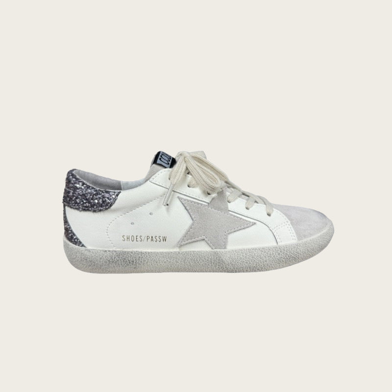 Women's Genuine Retro Golden Goose Sier Paillette Height Increasing Insole Sneakers