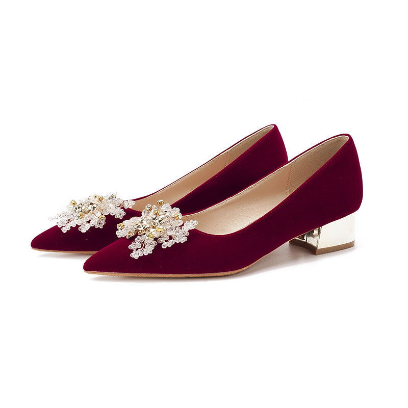 Wedding Main Dress Plus Size Wide Fat Women's Fashion Shoes