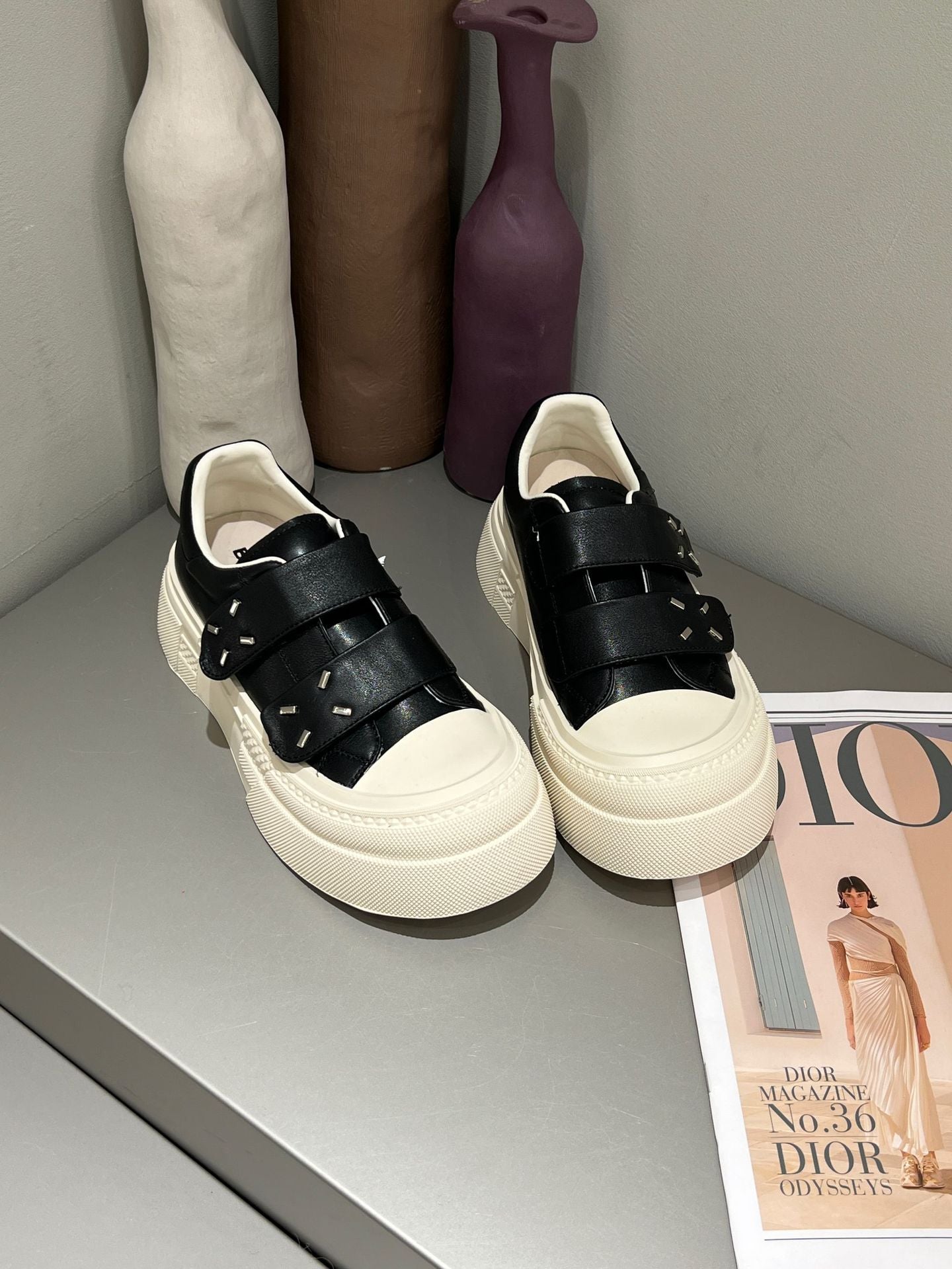 Women's Cute Big Head Biscuit Shape Spring Genuine Thick Sports Casual Shoes