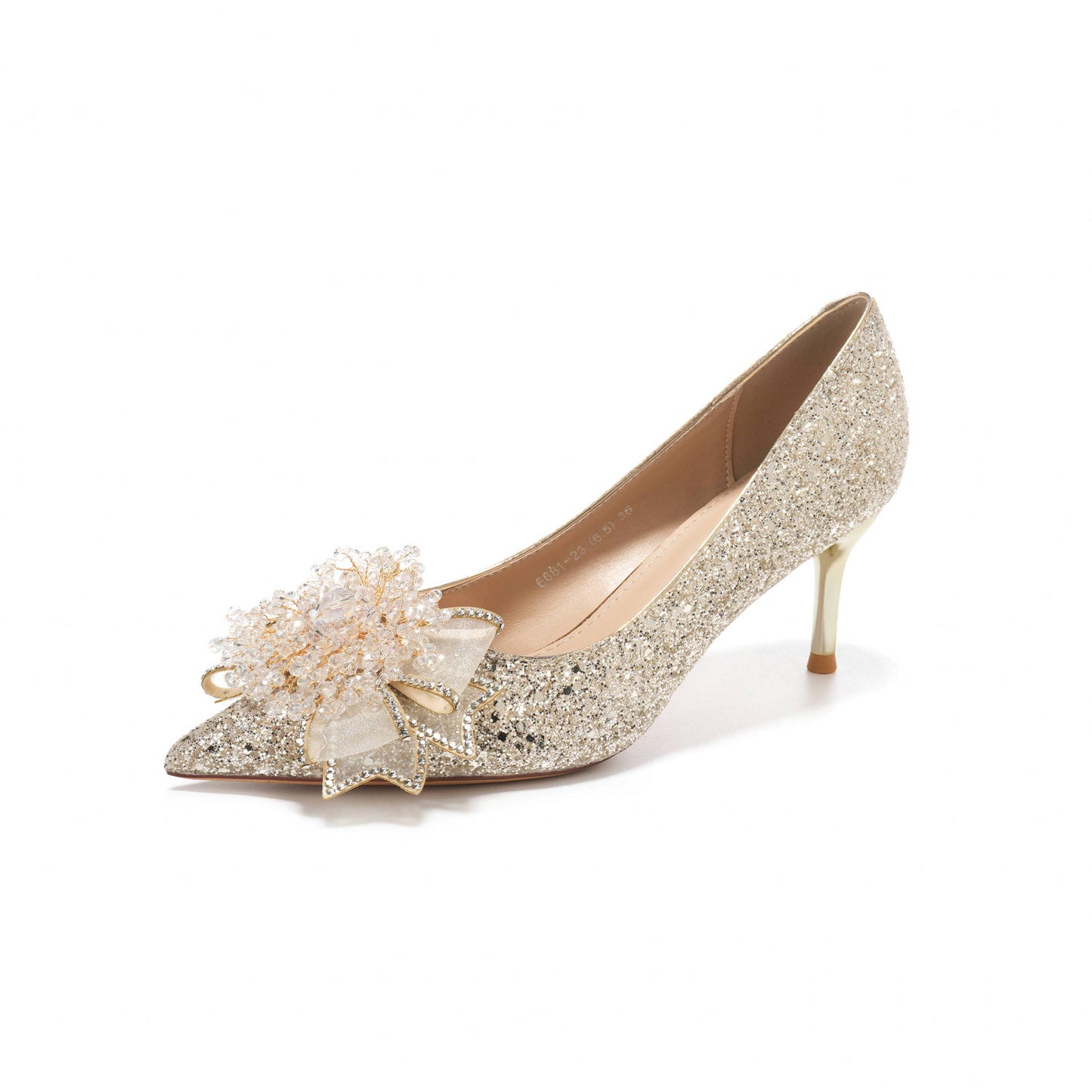 Great Applique Rhinestone High Prom Wedding Party Heels