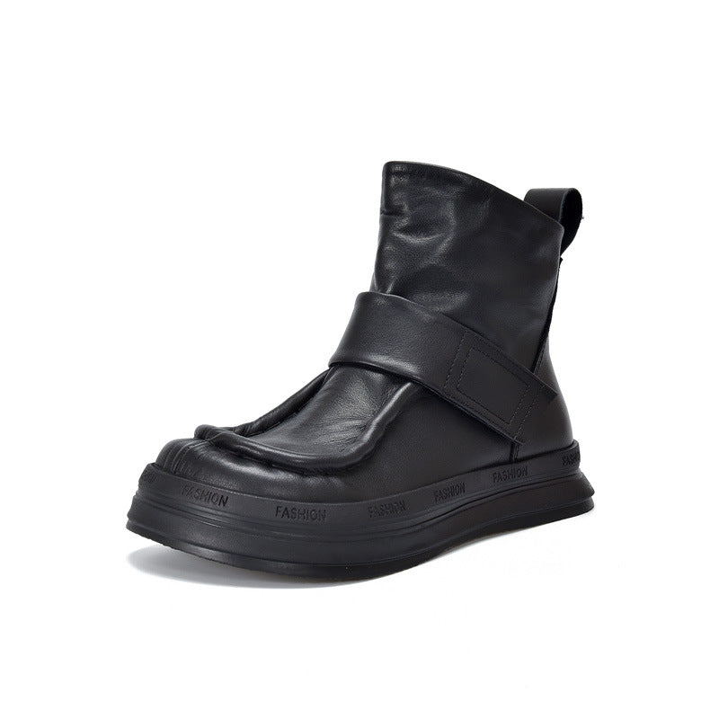 Women's Activity Price Retro Velcro Cowhide Women's Leather Boots