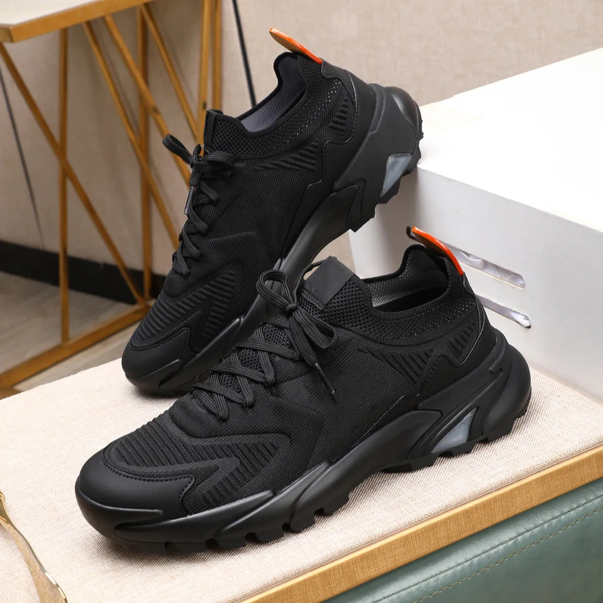 Men's Fly Woven Mesh Platform Outer Wear Men's Sports Shoes