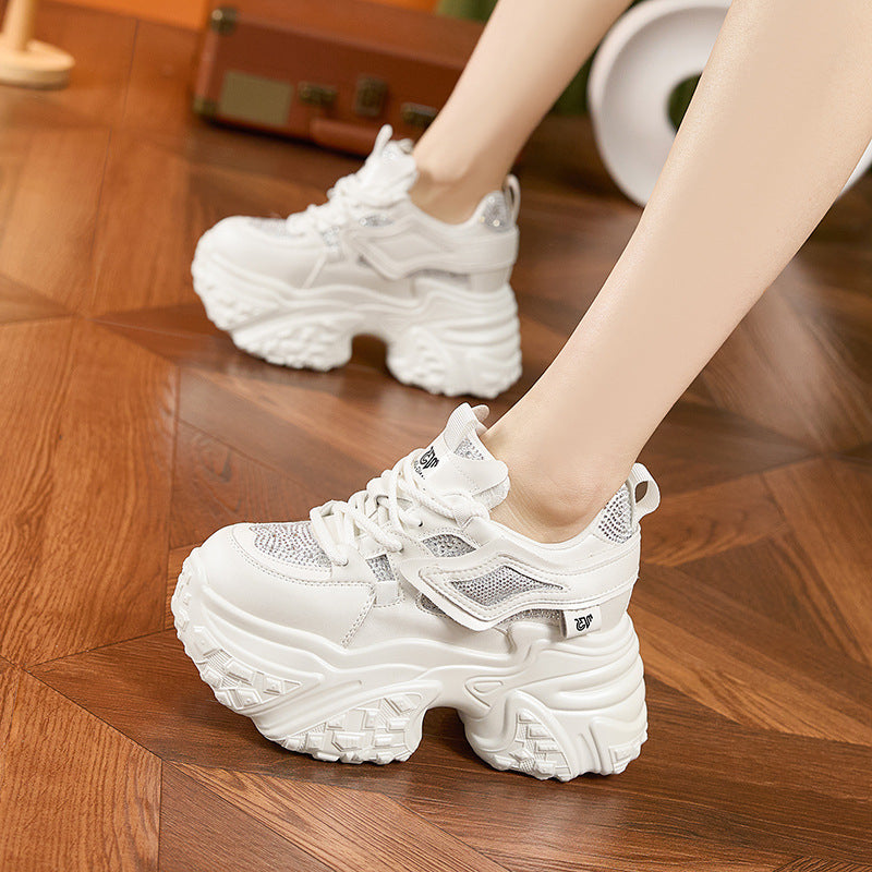 Women's Platform Dad Spring Rhinestone Fashion Leisure Women's Sports Shoes